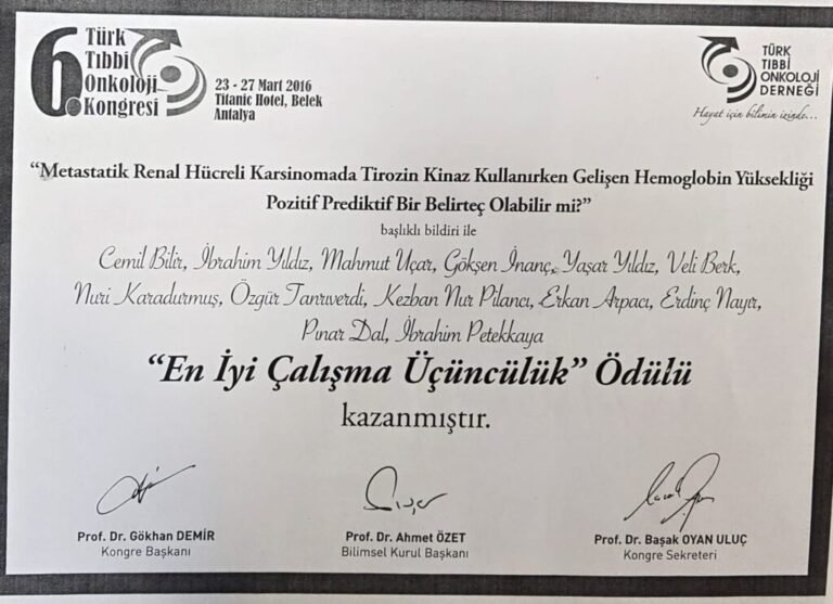 Congress abstract award certificate
